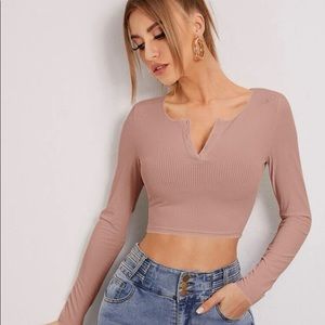 Shein pink long sleeve